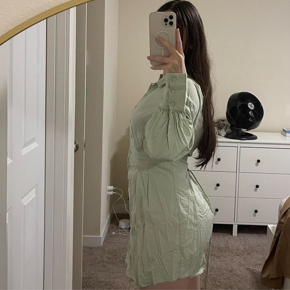 Adjustable Mint Green Dress